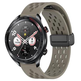 For Honor Watch Dream 22mm Folding Magnetic Clasp Silicone Watch Band(Space Ash)