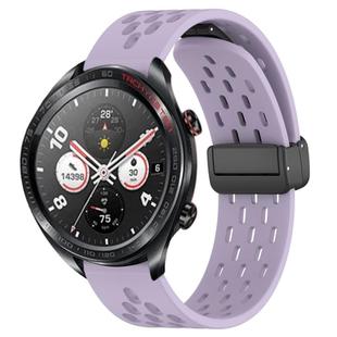 For Honor Watch Dream 22mm Folding Magnetic Clasp Silicone Watch Band(Purple)