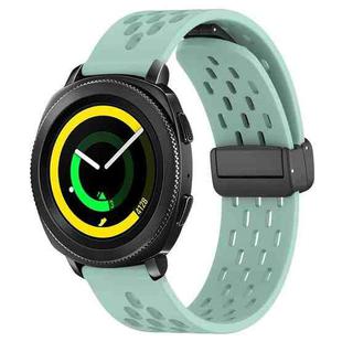 For Samsung Galaxy Gear Sport 20mm Folding Magnetic Clasp Silicone Watch Band(Teal)