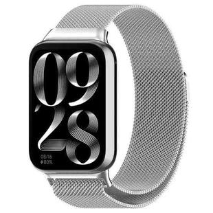 For Xiaomi Mi Band 8 Pro Milan Magnetic Steel Mesh Watch Band(Silver)