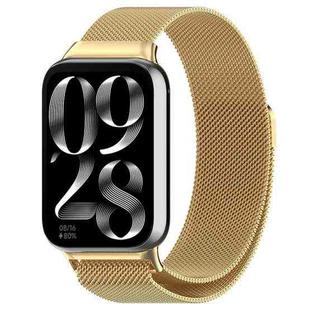 For Xiaomi Mi Band 8 Pro Milan Magnetic Steel Mesh Watch Band(Gold)