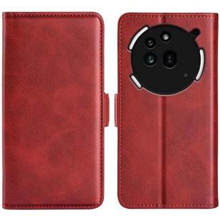 For Nothing Phone 3a Pro Dual-side Magnetic Buckle Horizontal Flip Leather Phone Case(Red)