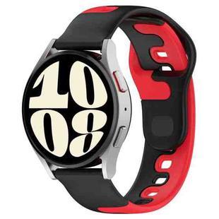 For GarminMove Trend 20mm Double Color Silicone Watch Band(Black+Red)
