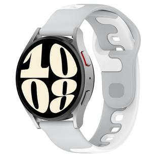 For GarminMove Trend 20mm Double Color Silicone Watch Band(Grey+White)