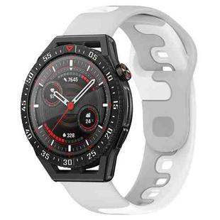 For Huawei Watch GT3 SE 22mm Double Color Silicone Watch Band(Grey+White)