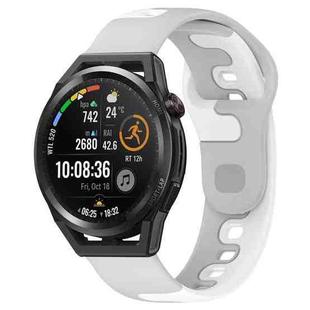 For Huawei Watch GT Runner 22mm Double Color Silicone Watch Band(Grey+White)