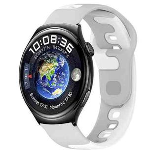 For Huawei Watch 4 22mm Double Color Silicone Watch Band(Grey+White)