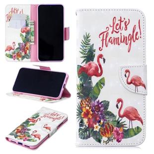 3D Colored Drawing Pattern Horizontal Flip Leather Case for Redmi  Note7, with Holder & Card Slots & Wallet(English Flamingo)