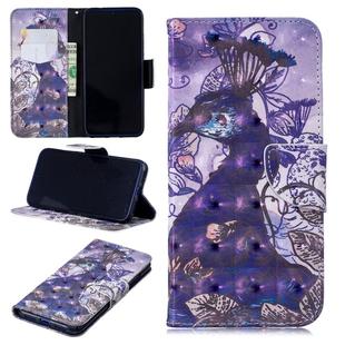 3D Colored Drawing Pattern Horizontal Flip Leather Case for Redmi  Note7, with Holder & Card Slots & Wallet(Peacock)