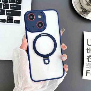 For iPhone 14 Plus Yashi MagSafe Magnetic Holder Phone Case(Blue)
