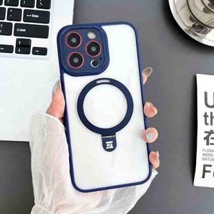 For iPhone 14 Pro Max Yashi MagSafe Magnetic Holder Phone Case(Blue)