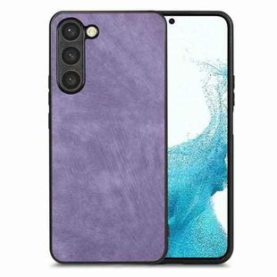 For Samsung Galaxy S22 5G Vintage Leather PC Back Cover Phone Case(Purple)