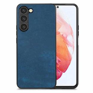 For Samsung Galaxy S21 5G Vintage Leather PC Back Cover Phone Case(Blue)