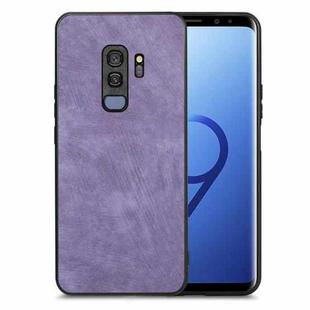 For Samsung Galaxy S9+ Vintage Leather PC Back Cover Phone Case(Purple)