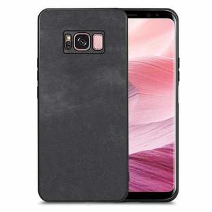 For Samsung Galaxy S8+ Vintage Leather PC Back Cover Phone Case(Black)