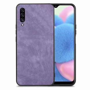 For Samsung Galaxy A50/A50S/A30S Vintage Leather PC Back Cover Phone Case(Purple)