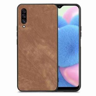 For Samsung Galaxy A50/A50S/A30S Vintage Leather PC Back Cover Phone Case(Brown)