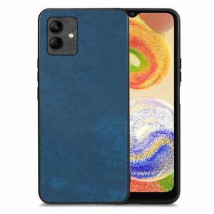 For Samsung Galaxy A04 4G Vintage Leather PC Back Cover Phone Case(Blue)