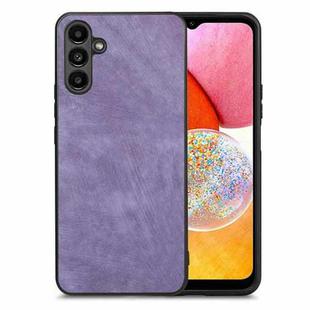 For Samsung Galaxy A14 4G/5G Vintage Leather PC Back Cover Phone Case(Purple)