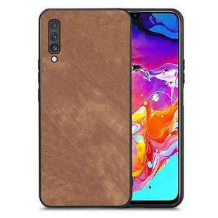 For Samsung Galaxy A70/A70S Vintage Leather PC Back Cover Phone Case(Brown)