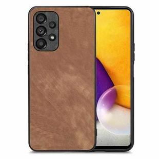 For Samsung Galaxy A72 5G Vintage Leather PC Back Cover Phone Case(Brown)