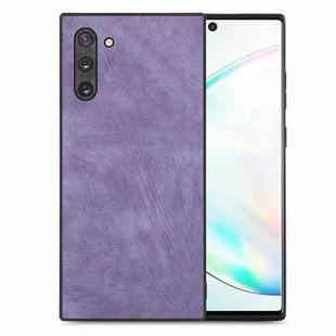 For Samsung Galaxy Note10 Vintage Leather PC Back Cover Phone Case(Purple)