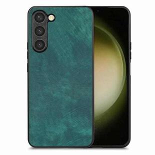 For Samsung Galaxy S25+ 5G Vintage Leather PC Back Cover Phone Case(Green)