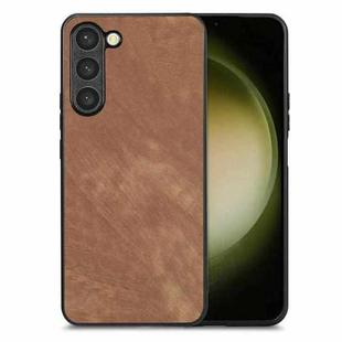 For Samsung Galaxy S25+ 5G Vintage Leather PC Back Cover Phone Case(Brown)
