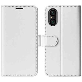 For Sony Xperia 5 V R64 Texture Horizontal Flip Leather Phone Case(White)