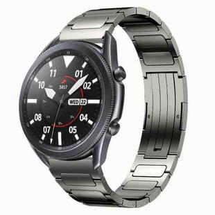 For Samsung Galaxy Watch3 45mm 22mm I-Shaped Titanium Alloy Watch Band(Grey)