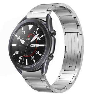 For Samsung Galaxy Watch3 45mm 22mm I-Shaped Titanium Alloy Watch Band(Sliver)