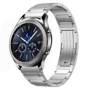 For Samsung Gear S3 Classic 22mm I-Shaped Titanium Alloy Watch Band(Sliver)