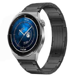 For Huawei Watch GT3 Pro 46mm 22mm I-Shaped Titanium Alloy Watch Band(Black)