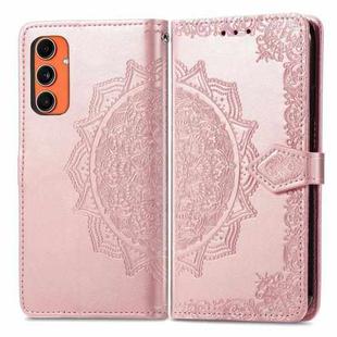 For Samsung Galaxy C55 Mandala Flower Embossed Leather Phone Case(Rose Gold)