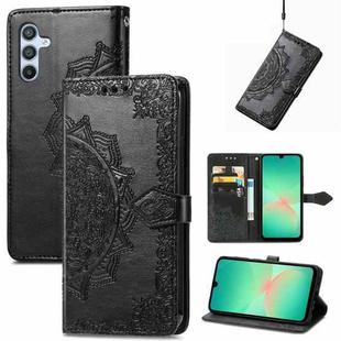 For Samsung Galaxy A26 Mandala Flower Embossed Leather Phone Case(Black)
