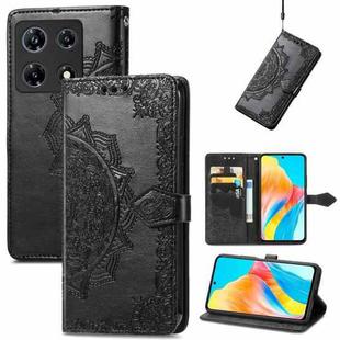 For Infinix Note 30 Pro Mandala Flower Embossed Leather Phone Case(Black)