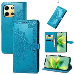 For infinix Note 30i Mandala Flower Embossed Leather Phone Case(Blue)