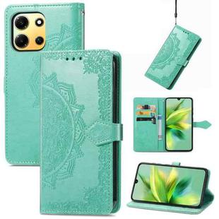 For infinix Note 30i Mandala Flower Embossed Leather Phone Case(Green)