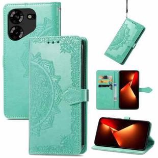 For Tecno Pova 5 4G Mandala Flower Embossed Leather Phone Case(Green)