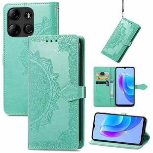 For Tecno Spark GO 2023 Mandala Flower Embossed Leather Phone Case(Green)