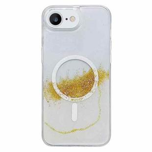 For iPhone 7 / 8 / SE 2022 / 2020  MagSafe Gilding Hybrid Clear TPU Phone Case(White)