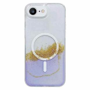 For iPhone 7 / 8 / SE 2022 / 2020  MagSafe Gilding Hybrid Clear TPU Phone Case(Purple)