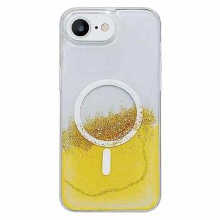 For iPhone 7 / 8 / SE 2022 / 2020  MagSafe Gilding Hybrid Clear TPU Phone Case(Yellow)