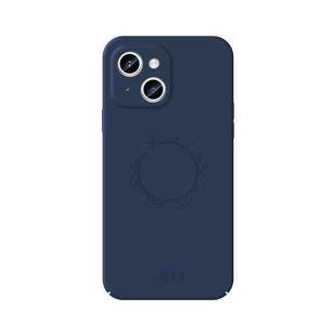 For iPhone 15 Plus MOFI Qin Series Magsafe Skin Feel All-inclusive Silicone Phone Case(Blue)