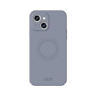 For iPhone 15 MOFI Qin Series Magsafe Skin Feel All-inclusive Silicone Phone Case(Gray)