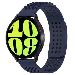 For Samsung Galaxy Watch 6 40mm 20mm Holes Breathable 3D Dots Silicone Watch Band(Midnight Blue)