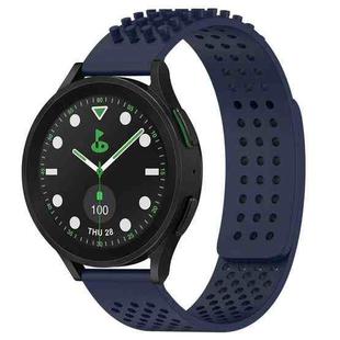 For Samsung Galaxy watch 5 Pro Golf Edition 20mm Holes Breathable 3D Dots Silicone Watch Band(Midnight Blue)