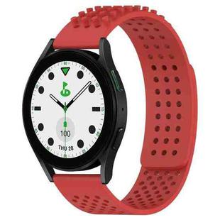 For Samsung Galaxy watch 5 Golf Edition 20mm Holes Breathable 3D Dots Silicone Watch Band(Red)