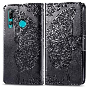 Butterfly Love Flowers Embossing Horizontal Flip Leather Case for Huawei Y9 Prime (2019), with Holder & Card Slots & Wallet & Lanyard(Black)
