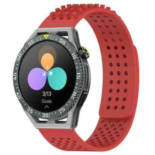 For Huawei Watch GT3 SE 22mm Holes Breathable 3D Dots Silicone Watch Band(Red)